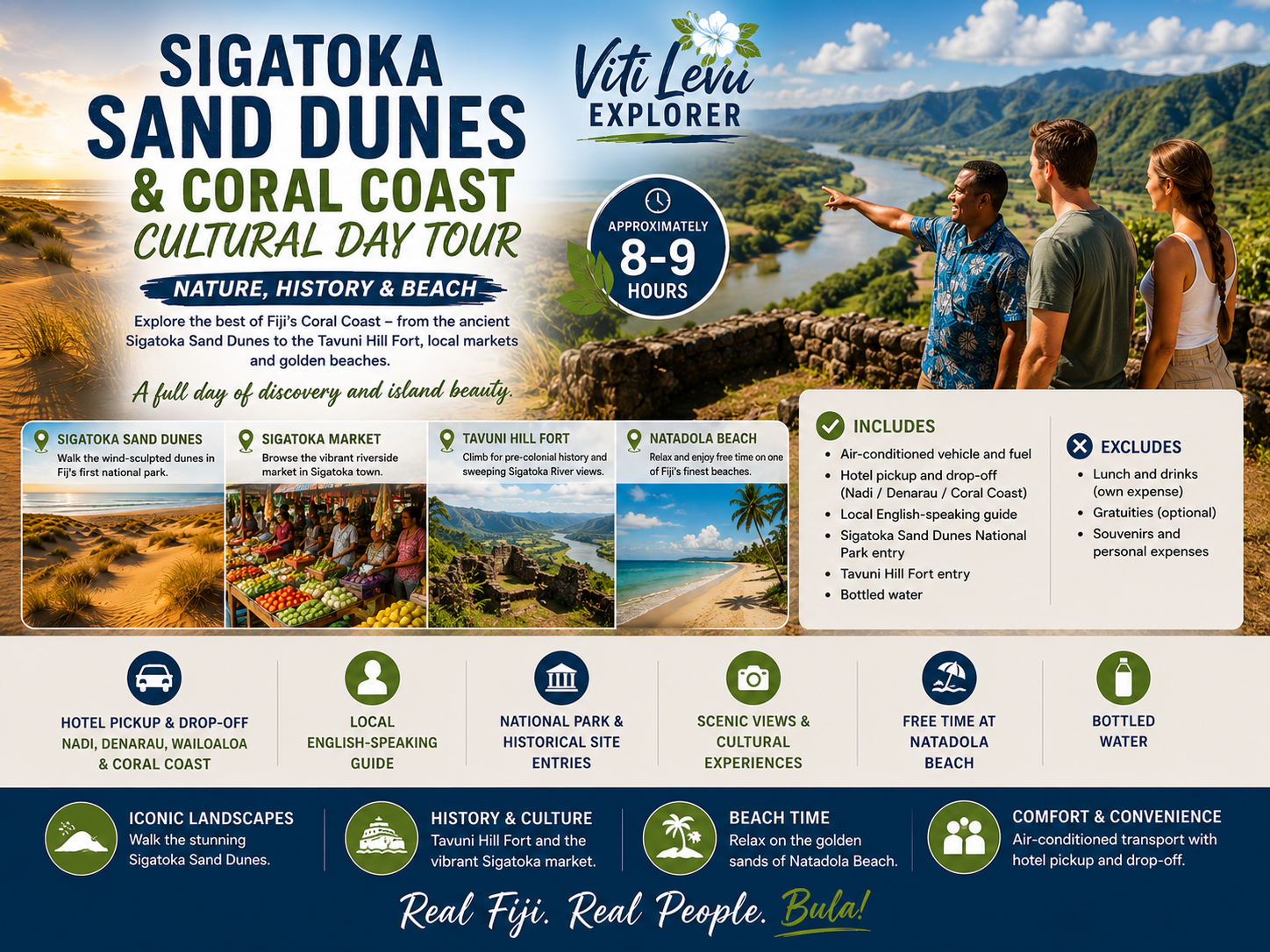 Sigatoka Sand Dunes & Coral Coast Cultural Day Tour