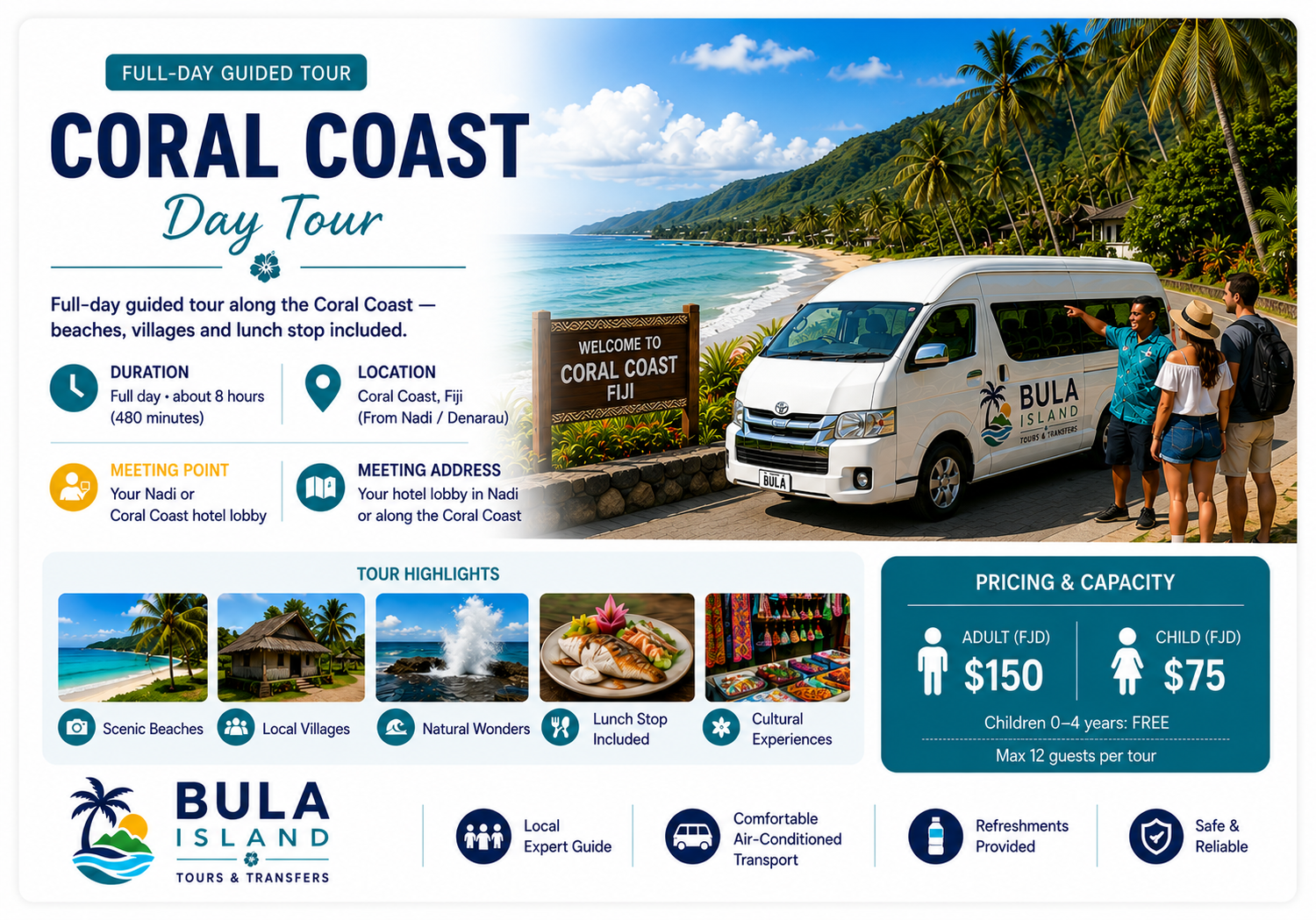 Coral Coast Day Tour
