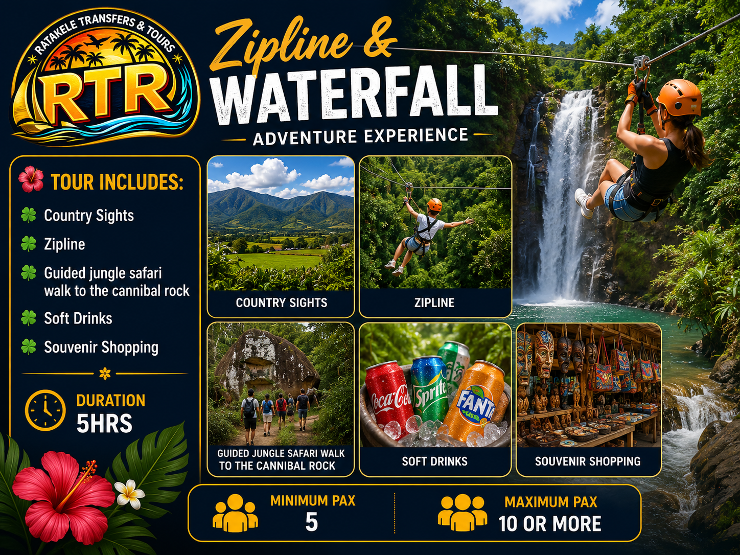 Zip Line & Waterfall Adventure